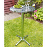 Foliding Bistro-Bar Table Aluminium Round 60 x 60 x (58-115)cm