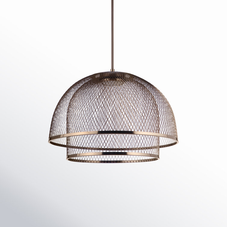Sculptural Statement Pendants Single Light Iron LED Pendant