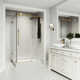 Elan E-class 48" W x 36" D x 82" H Sliding Frameless Shower Enclosure with 3/8" Clear Glass&Base