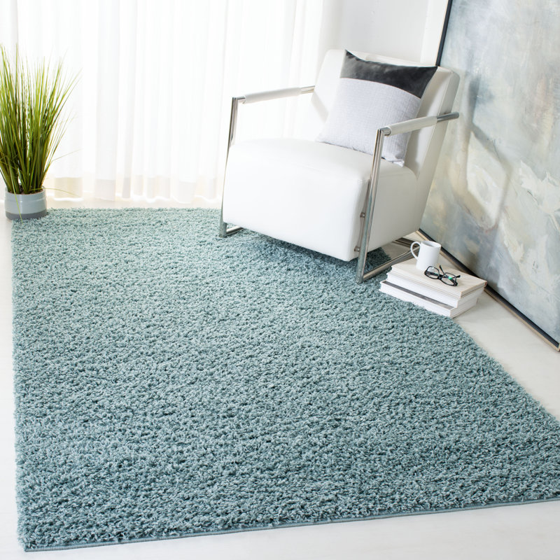 Sga-Amoroso Shag Performance Solid Color Rug, Rectangle 5'1" x 7'6"