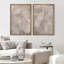 «Textured Effect Abstract Earthy Beige Tones», 2 pièces sur toile-99016396-99016398