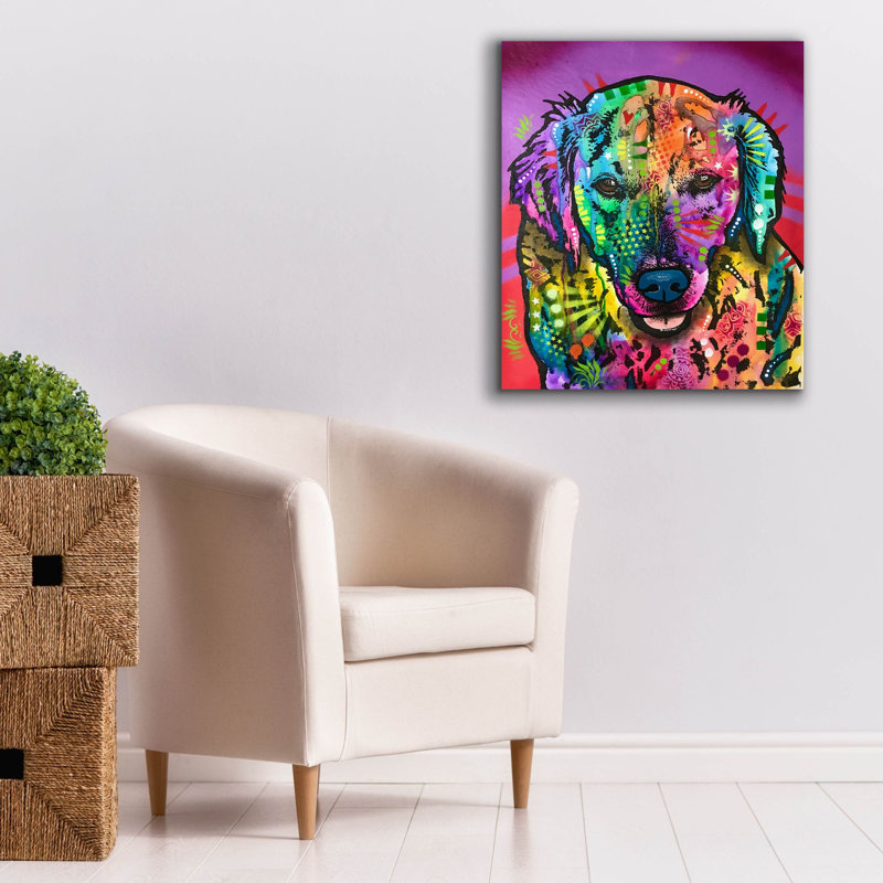 «Luvin Retriever» par Dean Russo Studios, art mural sur toile, H 30 po x l 26 po x P 1,5 po
