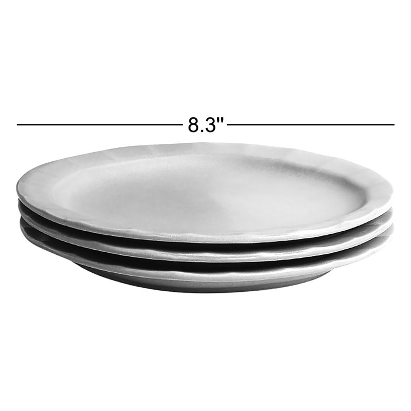 Ensemble d'assiettes à salade 4 pièces Stone Lain Oasis, Blanc