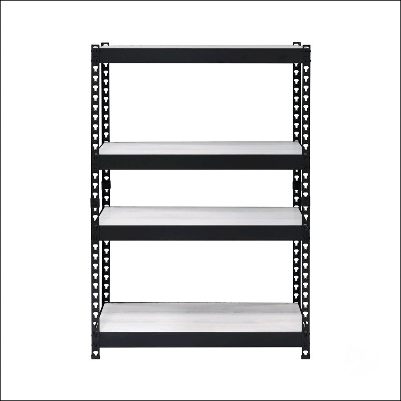 4 Tier Rectangular Bookcase With Adjustable Shelves