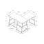 Bureau d'ordinateur, bureau personnel, coin, tablettes de rangement, forme en L, travail, ordinateur portable, métal-2132009788