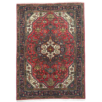 One-of-a-Kind Red Traditional 3'5X5 Oriental Area Rug