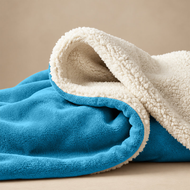 Couverture en molleton ultra doux Sherpa - réversible, chaude et moelleuse - lavable à la machine, Jeté (50 inc. X 60 inc.)