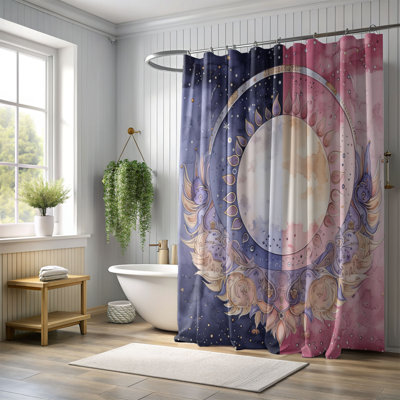 Lunar Glow - 1 Piece Standard Shower Curtain