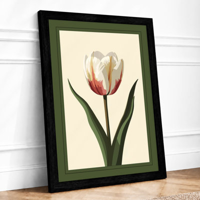 Single Tulip Study Botanical - Framed Print
