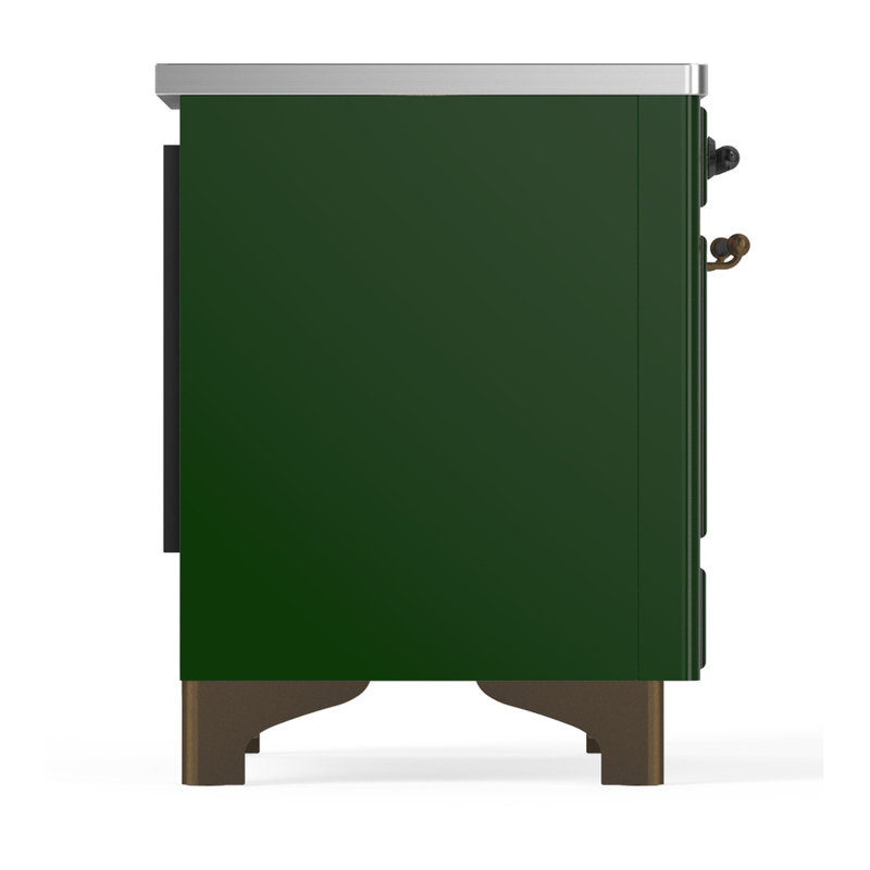 Majestic III Series 36 Inch Induction Range with 6 Induction Elements in Matte Graphite (Chrome Trim), Burnished