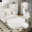 Fauteuil d'appoint surdimensionné en chenille avec repose-pieds-1158290264