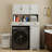 Space-saving Mdf Bathroom Storage Cabinet, Antique White, Ideal For Laundry Room