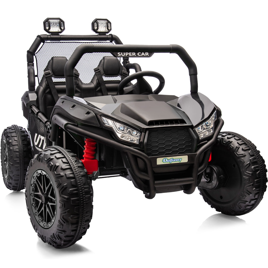 24V 10Ah Ride on Toy, 4WD 2-Seater Electric Ride on Car UTV for Big Kids with Remote, 4*200W Motors Outfunny