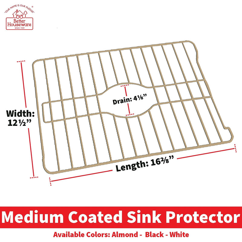 Steel Over The Sink Dish Rack, Beige, 1" H x 12.63" W x 16.5" D