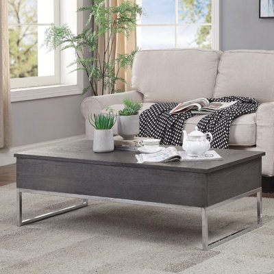 Table basse rectangulaire avec plateau relevable