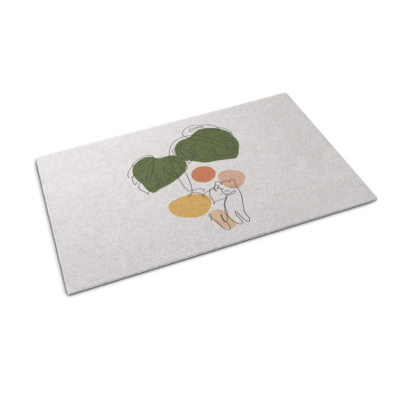 Non-Slip Floral Outdoor Doormat