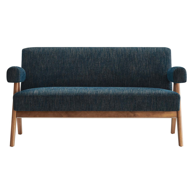 Modway Lyra 59'' Loveseat, Navy Revolution Performance Fabrics