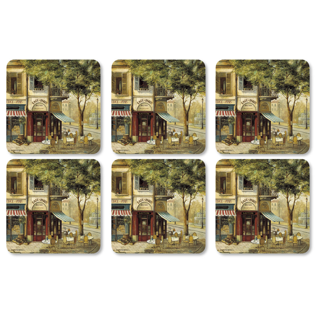 Pimpernel Parisian Scene Coasters 4"X 4" (Set of 6) Pimpernel