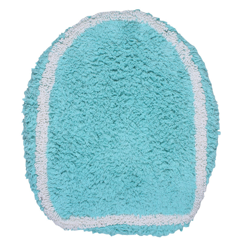 Tapis pour salle de bain Dobrinka, 18 po x 18 po (couvercle), Turquoise