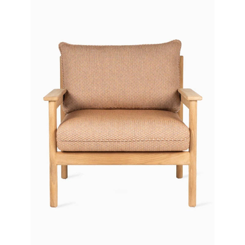 Oda Outdoor Teak Lounge Chair, Sienna