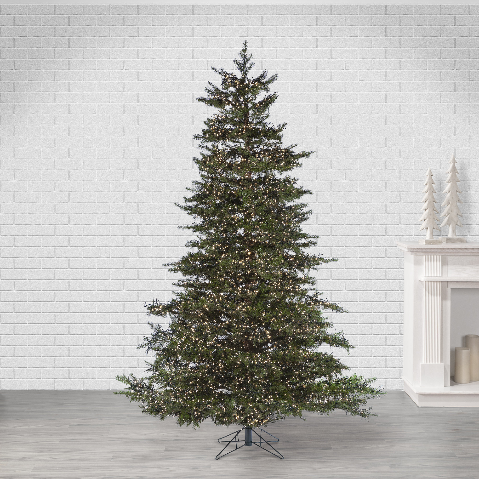 90' Lighted Artificial Pine Christmas Tree