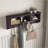 Entryway Coat Rack Wall Mounted with Storage Shelf, 38.6” W, Espresso Finish, 4 Dual Hooks | MDF | Traditional