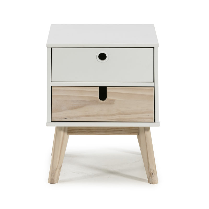 Damaris 40cm W Solid Wood Bedside Table