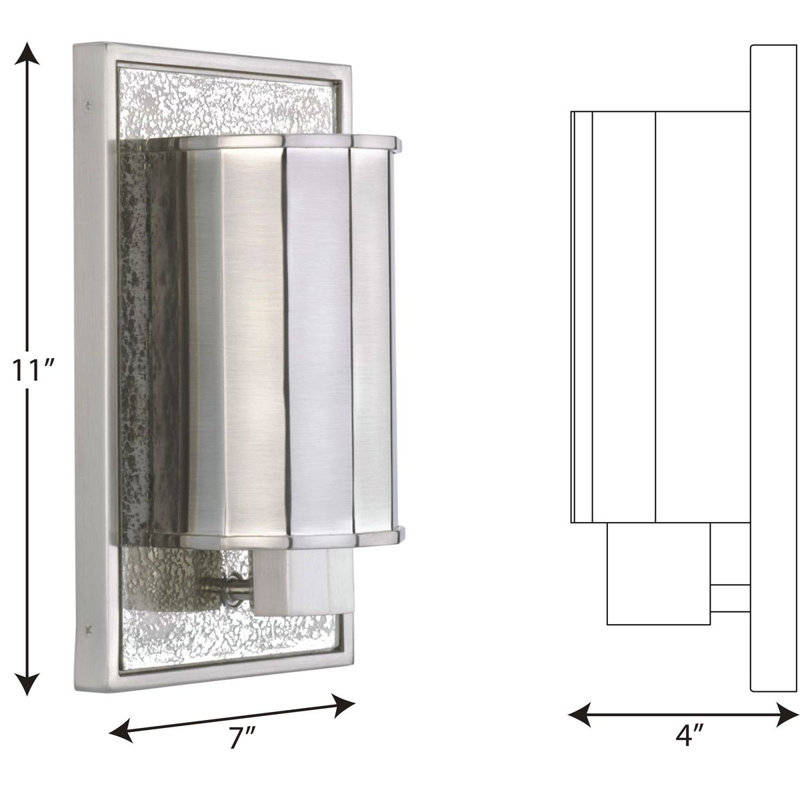 Latigo Bay 1 - Light Flush Mounted Sconce, Brushed Nickel