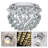 9 - Light K9 Crystal Flush Mount Tiered Chandelier