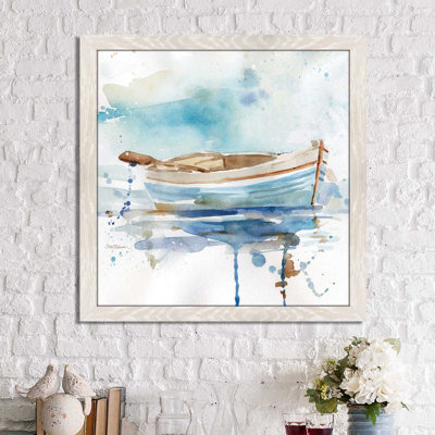 « malibu marina i », reproduction de peinture à l’aquarelle encadrée