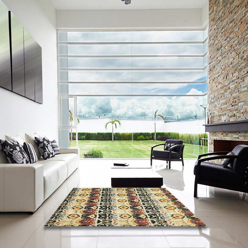 Abstract Indoor Rug, Square 7'