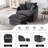 46" Oversized Swivel Chair With Ottoman Upholstered Deep Seat Accent Chair With 2 Pillows Suitable For Living Room, Bedroom, Lounge, Office-1731208888