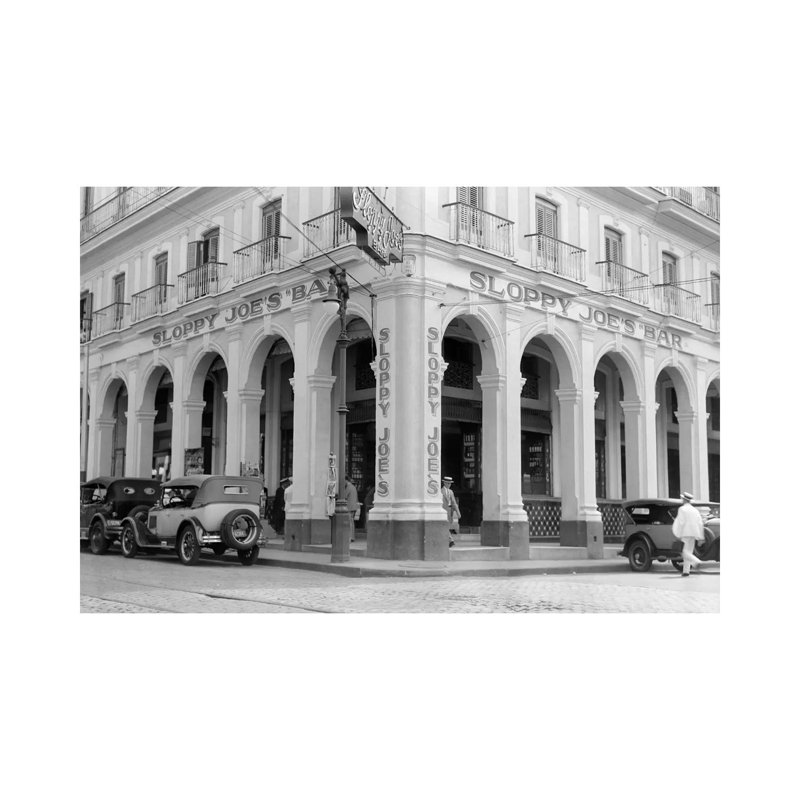 1930s Outside Facade of Sloppy Joe's Bar Said to Be Origin of Sloppy Joe Sandwich Old Havana Cuba 1 Piece Wrapped Canvas Wall Art