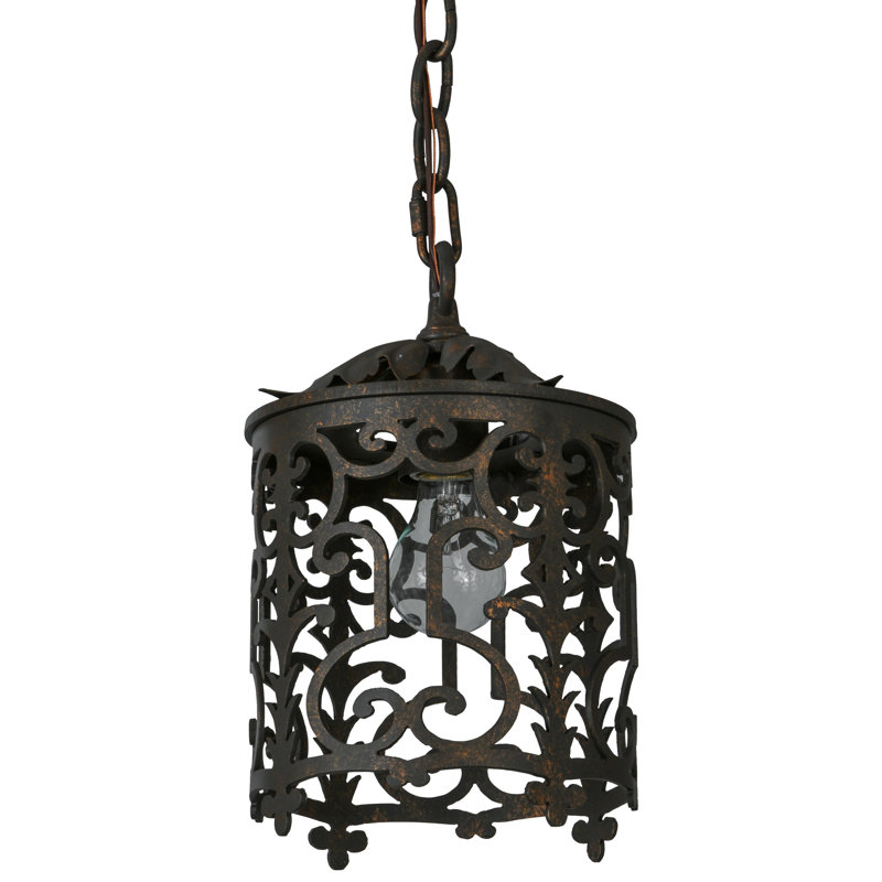 Luminaire suspendu tambour 1 lumières lanterne
