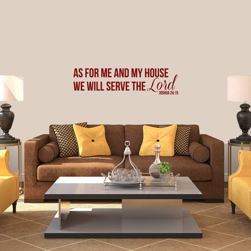 Adhésif décoratif «We Will Serve The Lord», Canneberge