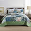Ensemble de courtepointe réversible 100% coton à motif floral-113494283-102042629
