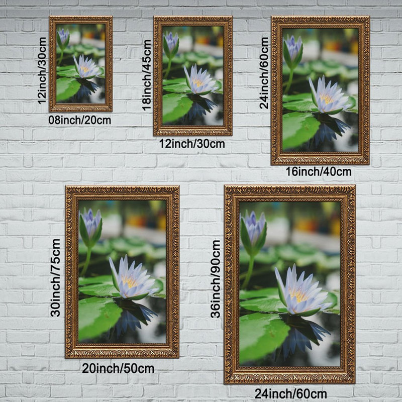 Cadre mural blanc White LilyOrnate - cadre décoratif doré pour art, L 20 po x l 30 po