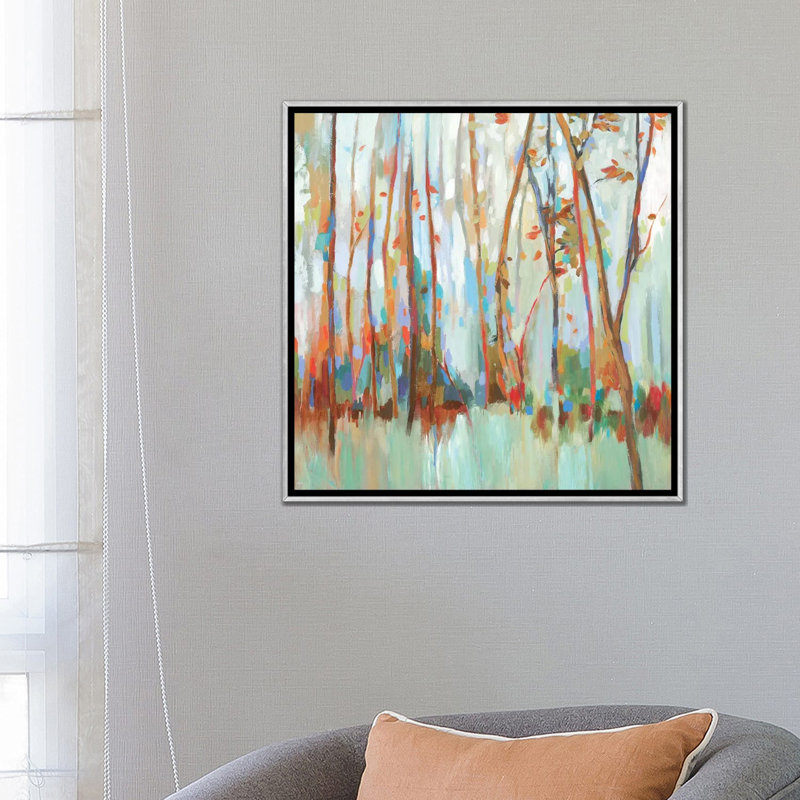 «Soulouses» par Allison Pearce - reproduction d'art, H 26 po x l 26 po x P 1,5 po, Toile avec cadre argenté, Pas de tapis