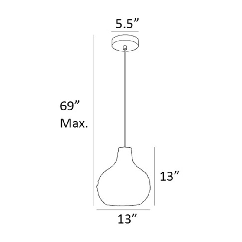Waco 1 - Light Black Single Pendant