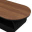 Table basse de luxe industrielle 46,06 po, tiroir de rangement et table centrale en métal noir pour espace de vie, pièce d'option à installation rapide stable, assemblage