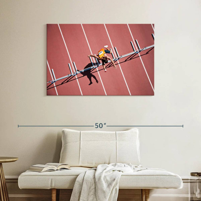 Sireci Jumping On Hurdle, 26" H x 39" W