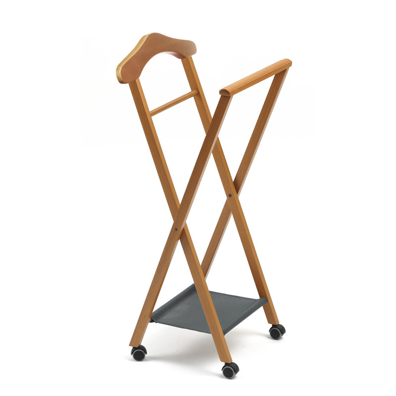 Boyle Solid Wood Freestanding Valet Stand, Cherry