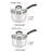 Cook N Home Professional Saucepan, 1-QT and 2-QT, Silver