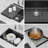 Quartz Kitchen Sink - 21" x 18" x 9.65" Black granite composite undermount bar sink