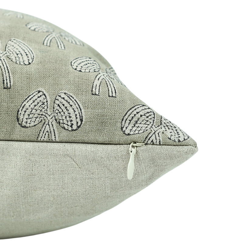 Housse de coussin en coton Floral, H 20 po x l 14 po