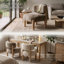 Chaise d'appoint rembourrée en tissu Lana-764481608