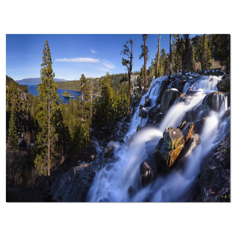 «Eagle Falls Emerald Bay Lake Tahoe», reproduction de photo sur toile tendue, H 20 po x l 20 po x P 1 po, Toile tendue