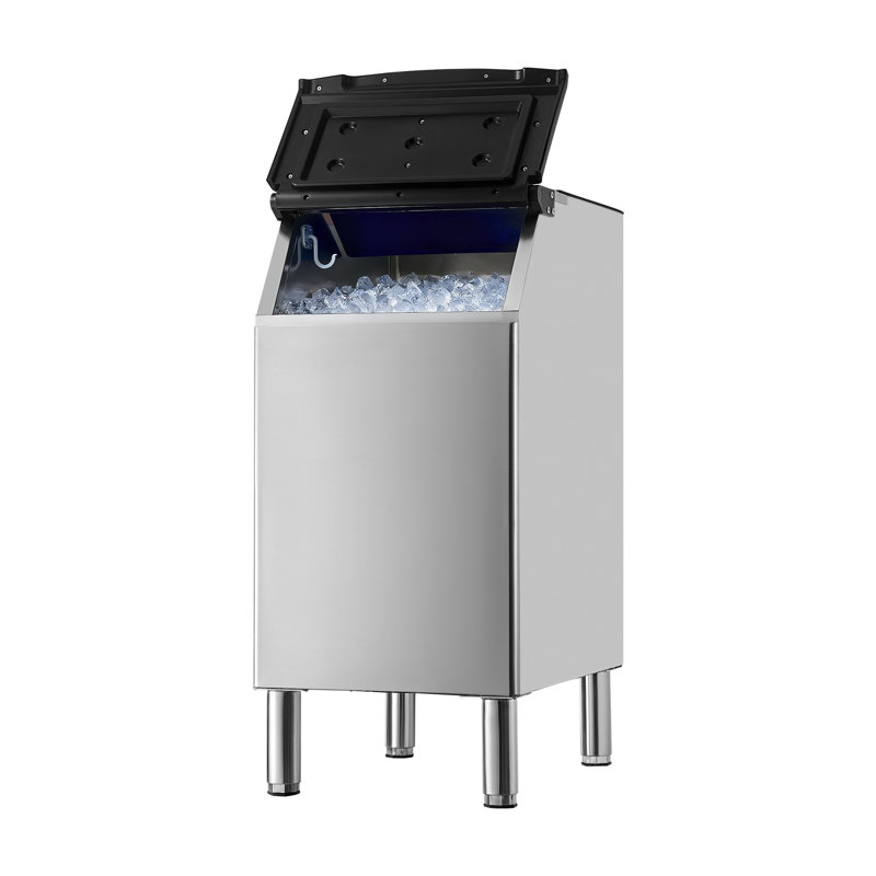 Bac commercial en acier inoxydable, porte-machine à glaçons d'une capacité de 300 lb avec pieds réglables pour les restaurants et les bars