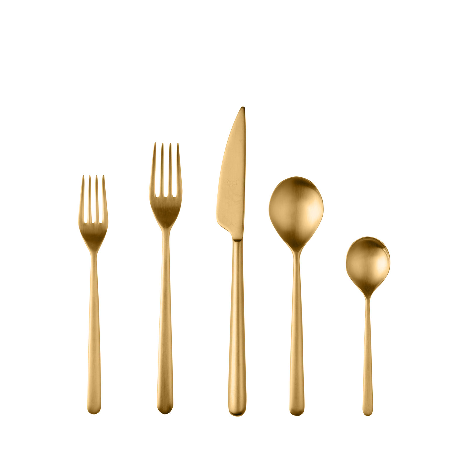 Linea Stainless Steel Flatware - Set of 20, Ice Gold