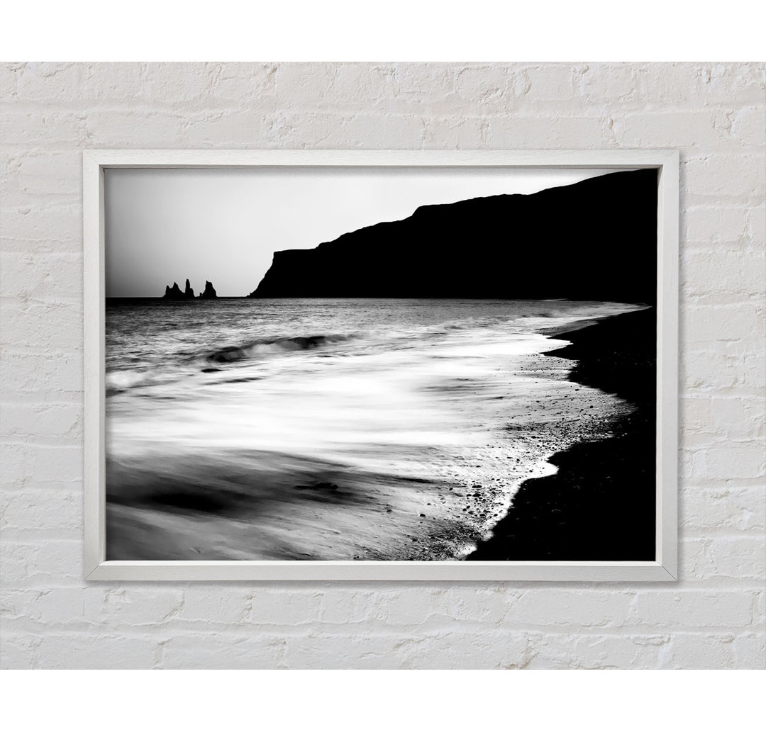 The Calming Ocean Flow B N W - Einzelbildrahmen Kunstdrucke auf Leinwand